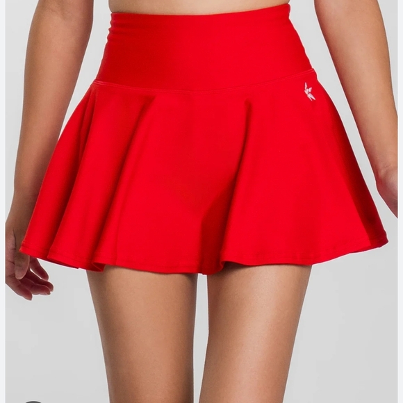 NWT Rebel Athletic Legendary Flouncy Skirt in Red ContourFlex - Picture 3 of 4